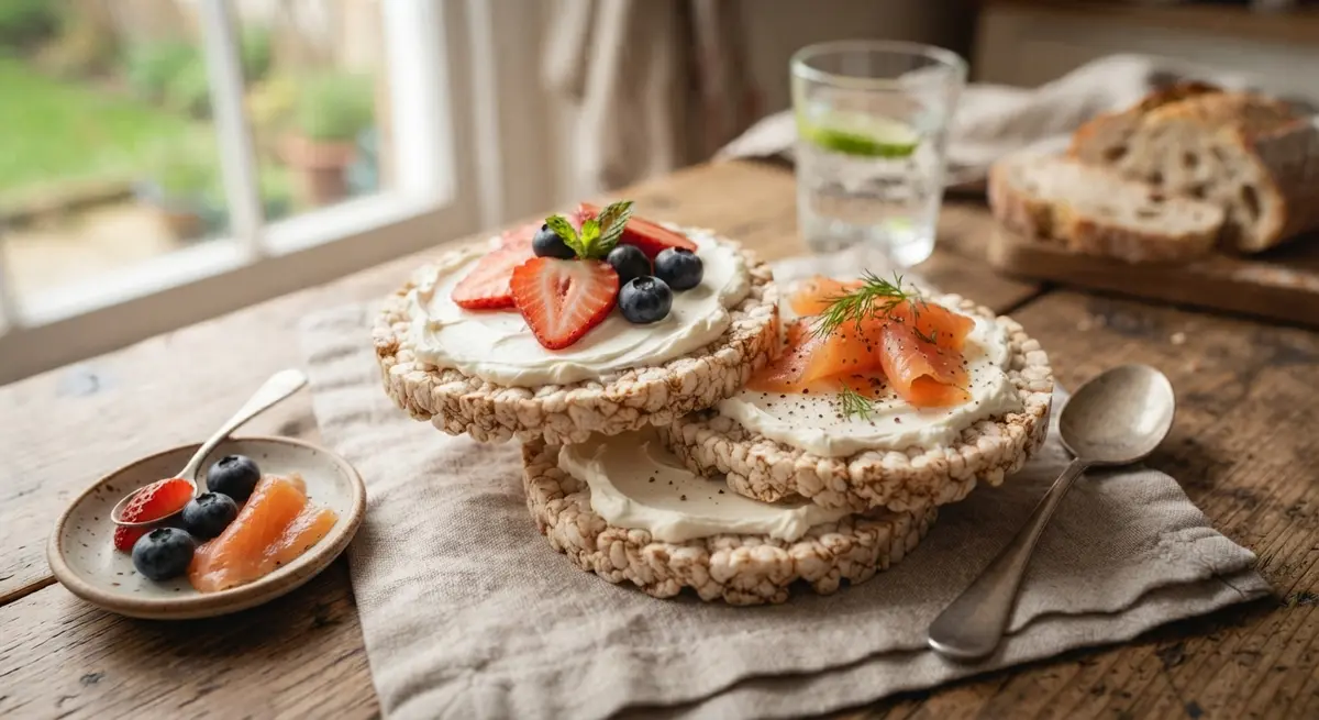 Rice Cakes with Cream Cheese